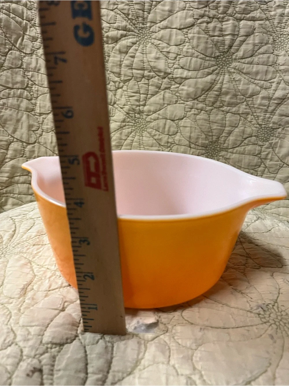 Pyrex Orange Daisy Sunflower Casserole • 1 1/2 quart